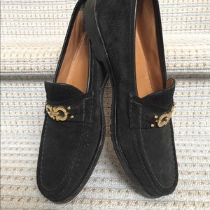Salvatore Ferragamo Men’s Black Suade Shoes